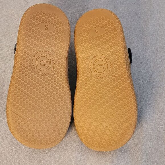 Livie & Luca Navy Blue Leather Mary Jane Shoes Rubber Sole Size 8M - Picture 6 of 6